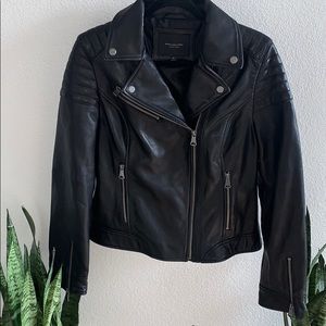 Andrew Marc leather moto jacket